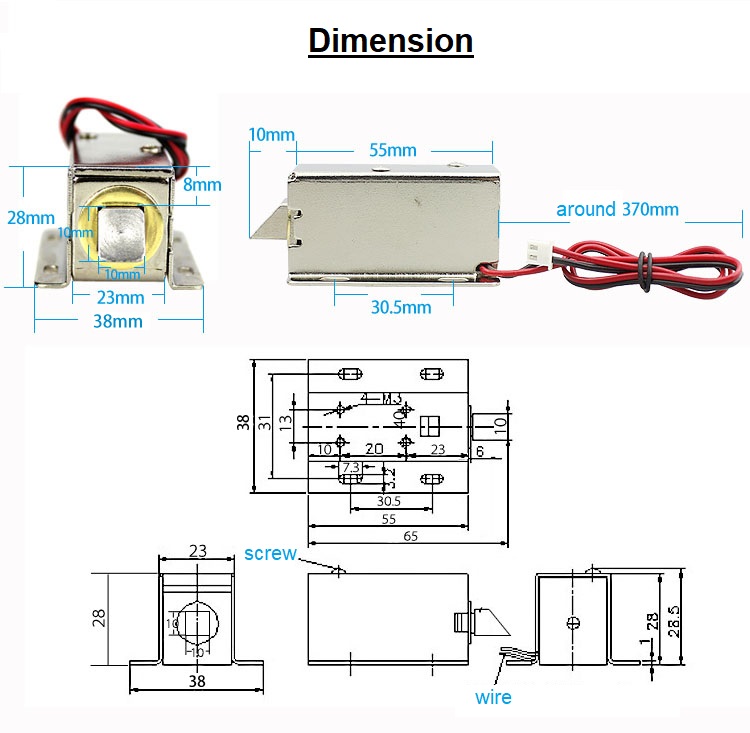 Solenoid Lock Dimension