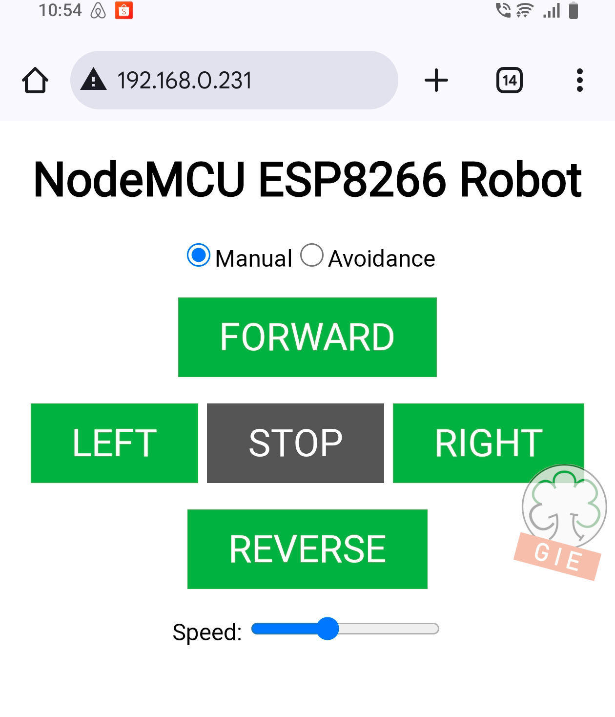 GI Electronic 2WD Smart Robot Car Wiring, NodeMCU WiFi Control with avodinging web Interface