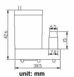 Mini water pump dimension