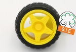65mm Rubber Wheel For TT Motor (Yellow)